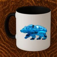 Wildlife Bear Silhouette Night Forest Coffee Mug thumb 2
