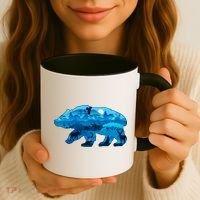 Wildlife Bear Silhouette Night Forest Coffee Mug thumb 3