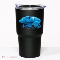 Wildlife Bear Silhouette Night Forest Tumbler thumb 0