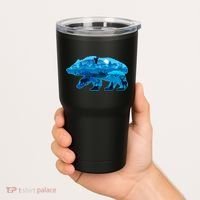 Wildlife Bear Silhouette Night Forest Tumbler thumb 2