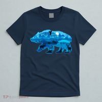 Wildlife Bear Silhouette Night Forest T-Shirt thumb 5