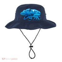 Wildlife Bear Silhouette Night Forest Bucket Hat thumb 0