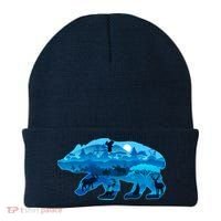 Wildlife Bear Silhouette Night Forest Beanie thumb 0