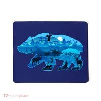 Wildlife Bear Silhouette Night Forest Mousepad thumb 0