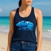 Wildlife Bear Silhouette Night Forest Women's Tank Top thumb 2