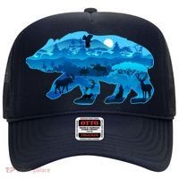 Wildlife Bear Silhouette Night Forest Hat thumb 0