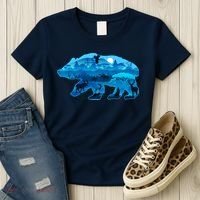 Wildlife Bear Silhouette Night Forest Women's T-Shirt thumb 3