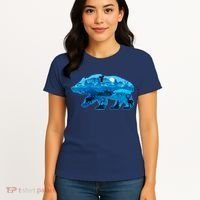 Wildlife Bear Silhouette Night Forest Women's T-Shirt thumb 4