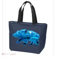 Wildlife Bear Silhouette Night Forest Tote Bag thumb 3