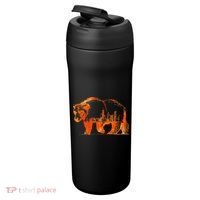 Walking Bear Silhouette Downtown Chicago City Skyline Gift 24oz Duet Stainless Steel Tumbler thumb 3