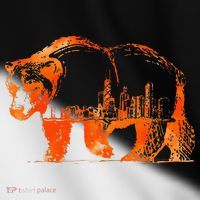Walking Bear Silhouette Downtown Chicago City Skyline Gift Toddler Fine Jersey T-Shirt thumb 2