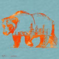 Walking Bear Silhouette Downtown Chicago City Skyline Gift Sueded Cloud Jersey T-Shirt thumb 2