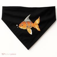Wanna Be Shark Funny Fish USA-Made Doggie Bandana thumb 0