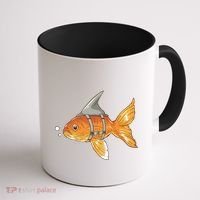 Wanna Be Shark Funny Fish Coffee Mug thumb 1