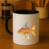 Wanna Be Shark Funny Fish Coffee Mug thumb 4