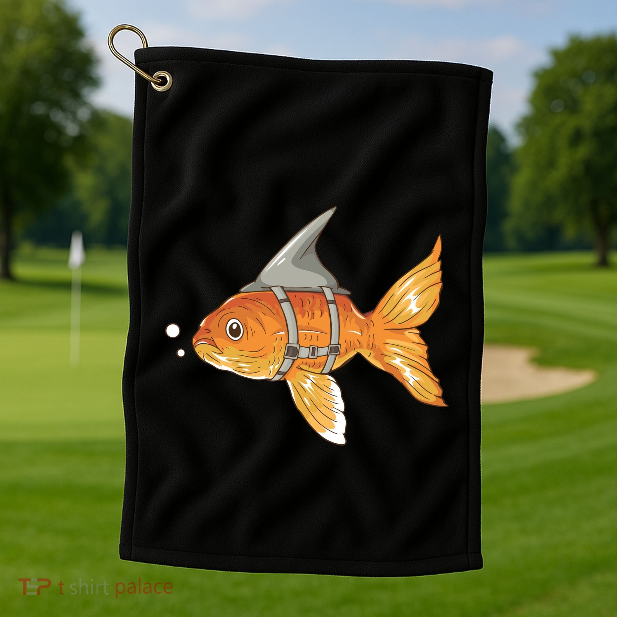 Wanna Be Shark Funny Fish Golf Towel