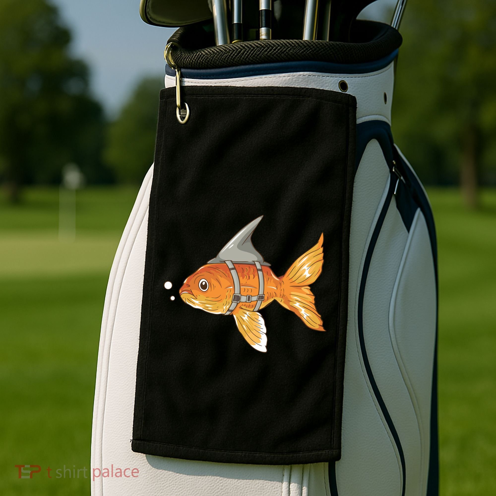 Wanna Be Shark Funny Fish Golf Towel