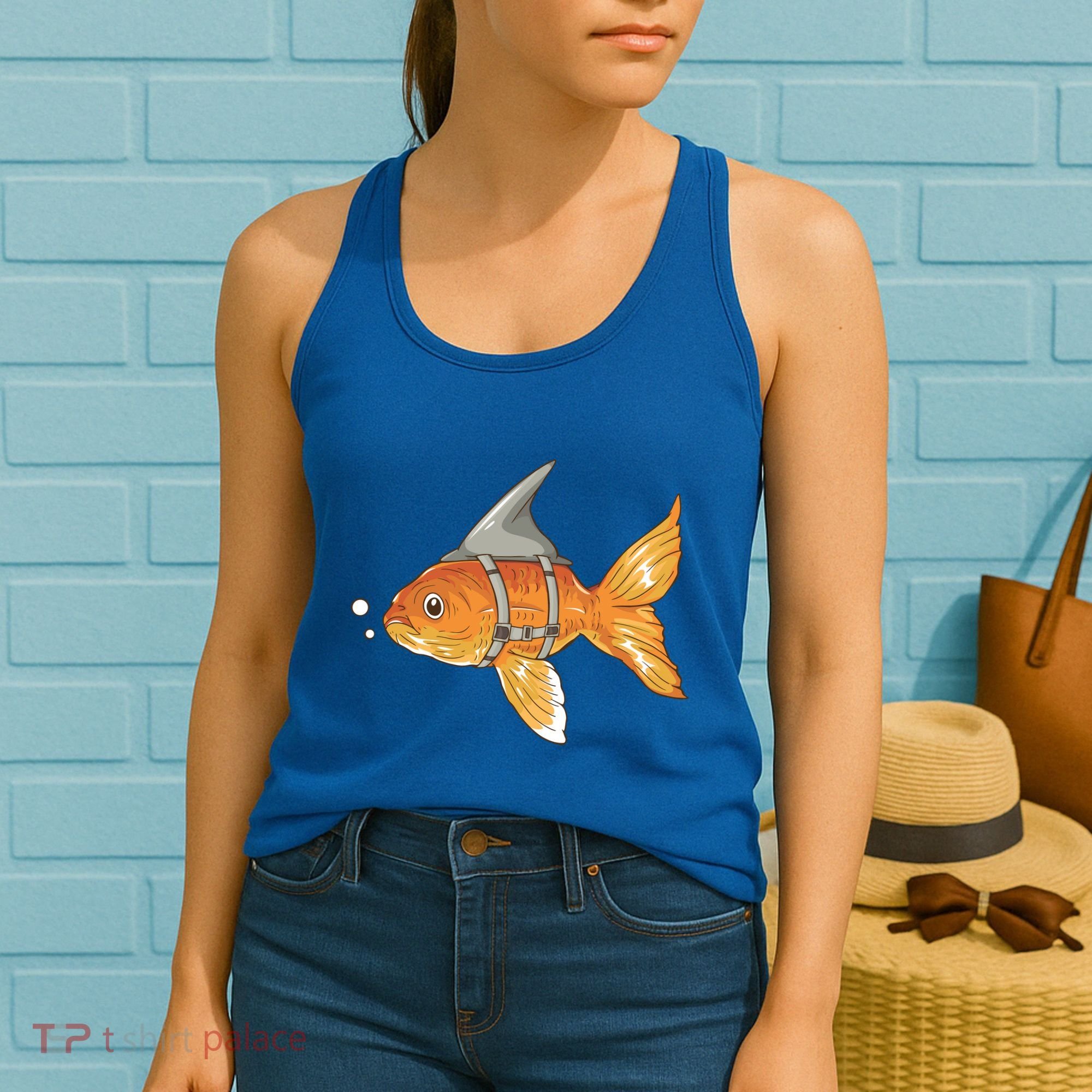Wanna Be Shark Funny Fish Women's Tank Top
