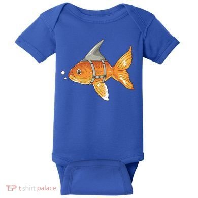 Wanna Be Shark Funny Fish Baby Bodysuit