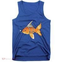 Wanna Be Shark Funny Fish Tank Top thumb 0
