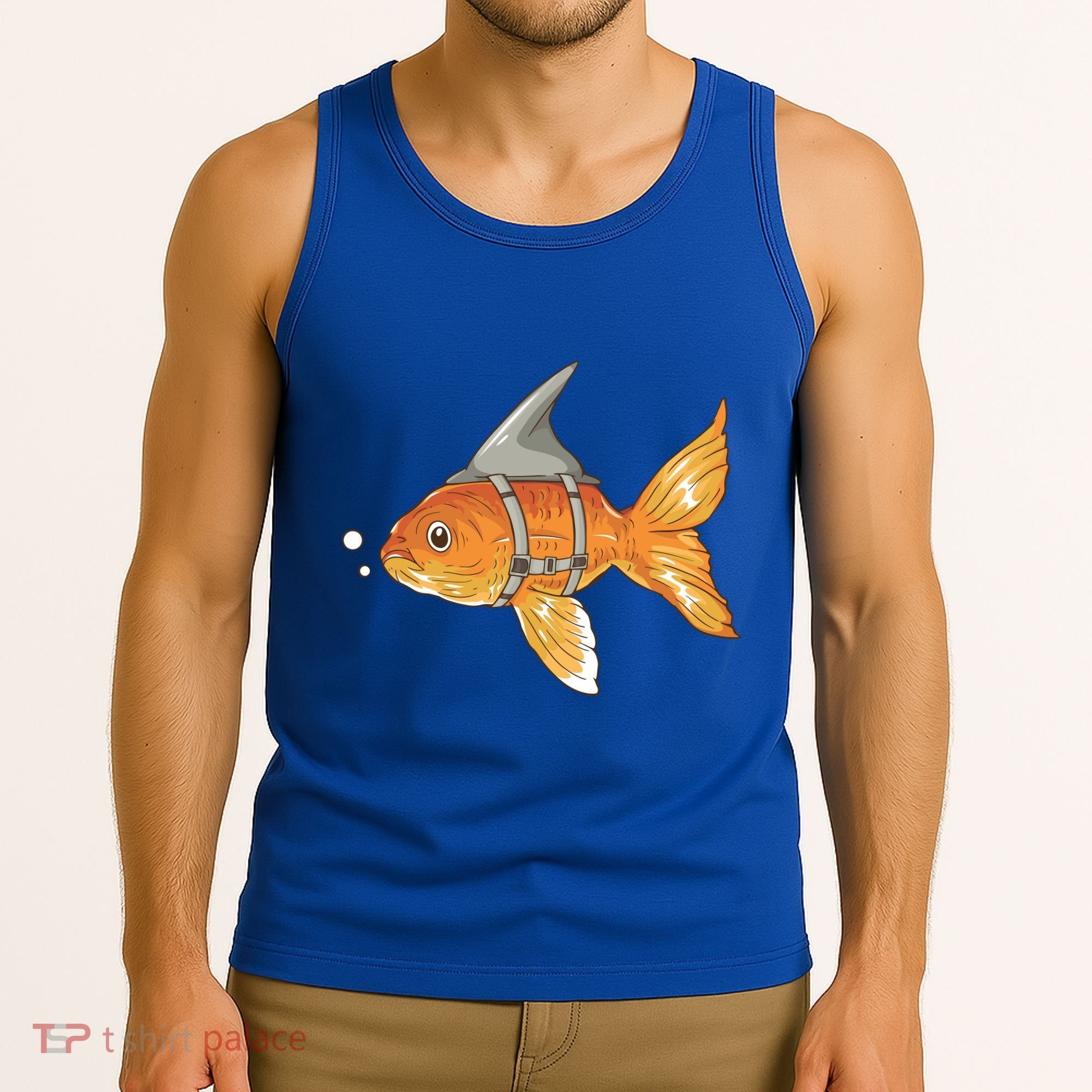 Wanna Be Shark Funny Fish Tank Top