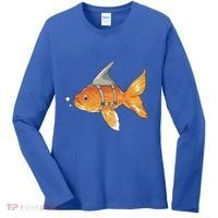 Wanna Be Shark Funny Fish Women's Long Sleeve Shirt thumb 0