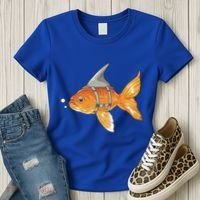 Wanna Be Shark Funny Fish Women's T-Shirt thumb 3