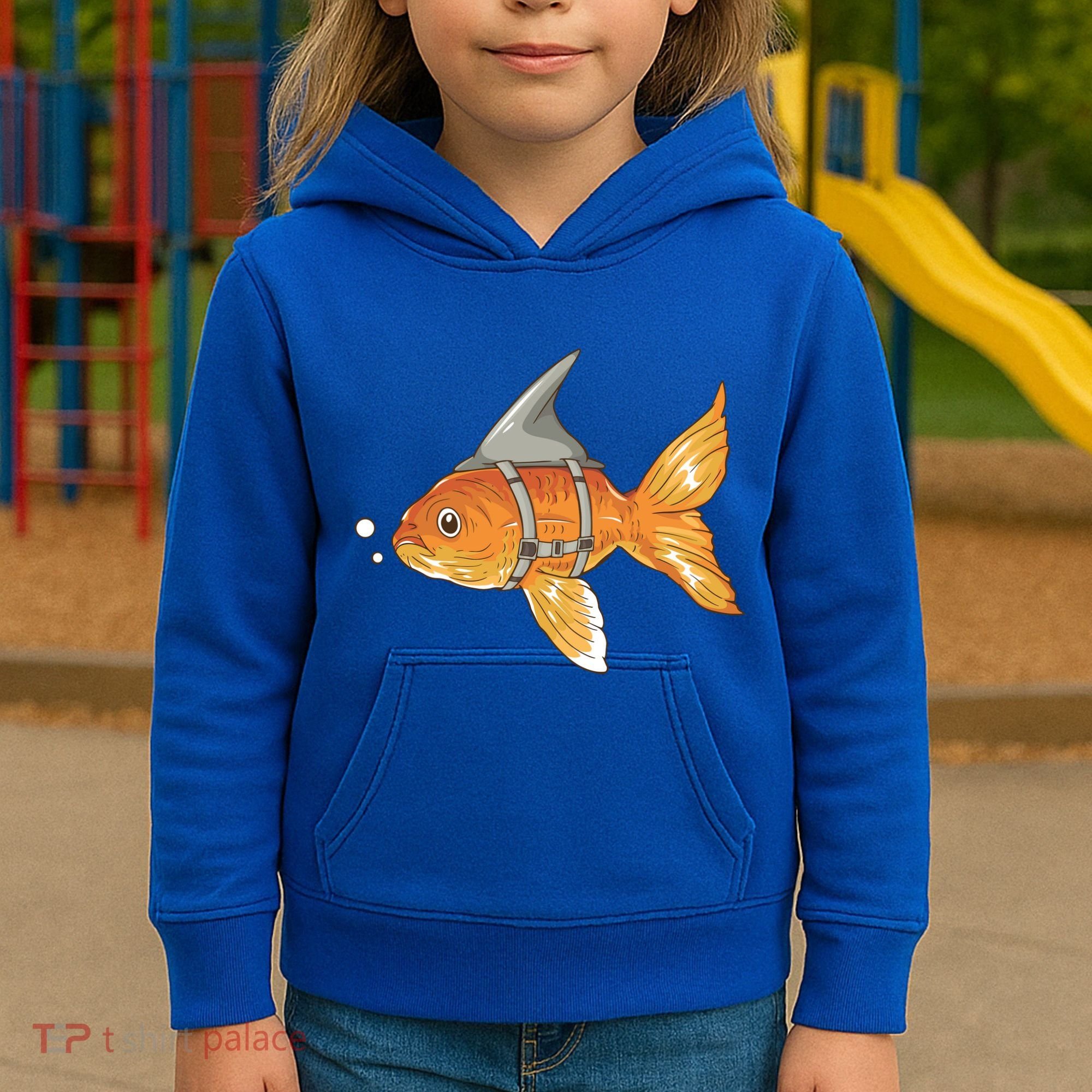 Wanna Be Shark Funny Fish Kids Hoodie