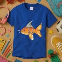 Wanna Be Shark Funny Fish Kids T-Shirt thumb 3