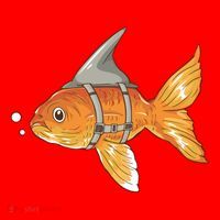 Wanna Be Shark Funny Fish Santa Hat thumb 1