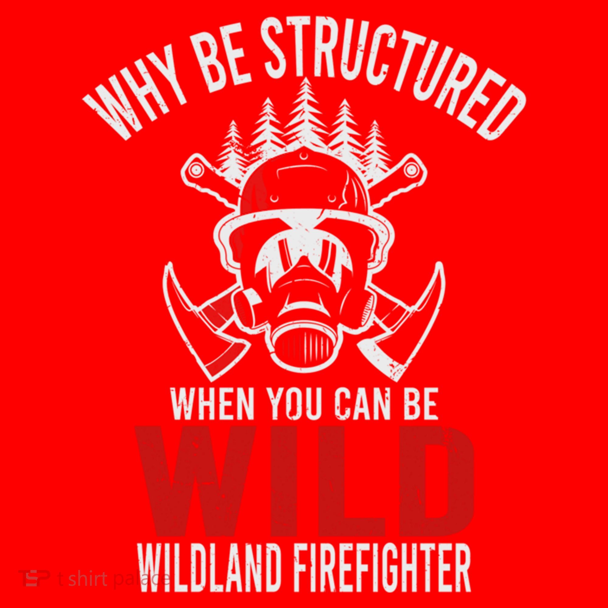 Why Be Structured When You Can Be Wild Wildland Fire Gift Santa Hat