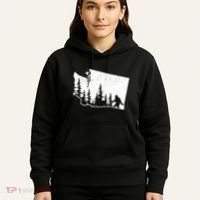 Washington Bigfoot Sasquatch Trees Silhouette State Pride Hoodie thumb 5