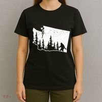 Washington Bigfoot Sasquatch Trees Silhouette State Pride T-Shirt thumb 4