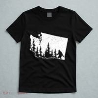 Washington Bigfoot Sasquatch Trees Silhouette State Pride T-Shirt thumb 5