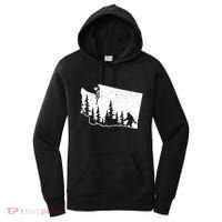Washington Bigfoot Sasquatch Trees Silhouette State Pride Women's Hoodie thumb 0