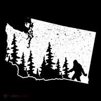 Washington Bigfoot Sasquatch Trees Silhouette State Pride Ornament thumb 1