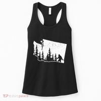 Washington Bigfoot Sasquatch Trees Silhouette State Pride Women's Tank Top thumb 0