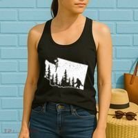 Washington Bigfoot Sasquatch Trees Silhouette State Pride Women's Tank Top thumb 2