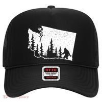 Washington Bigfoot Sasquatch Trees Silhouette State Pride Hat thumb 0
