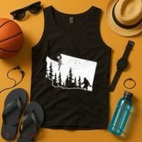 Washington Bigfoot Sasquatch Trees Silhouette State Pride Tank Top thumb 4