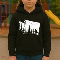 Washington Bigfoot Sasquatch Trees Silhouette State Pride Kids Hoodie thumb 3