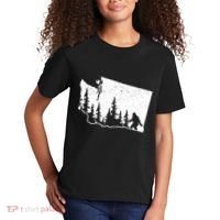Washington Bigfoot Sasquatch Trees Silhouette State Pride Kids T-Shirt thumb 2