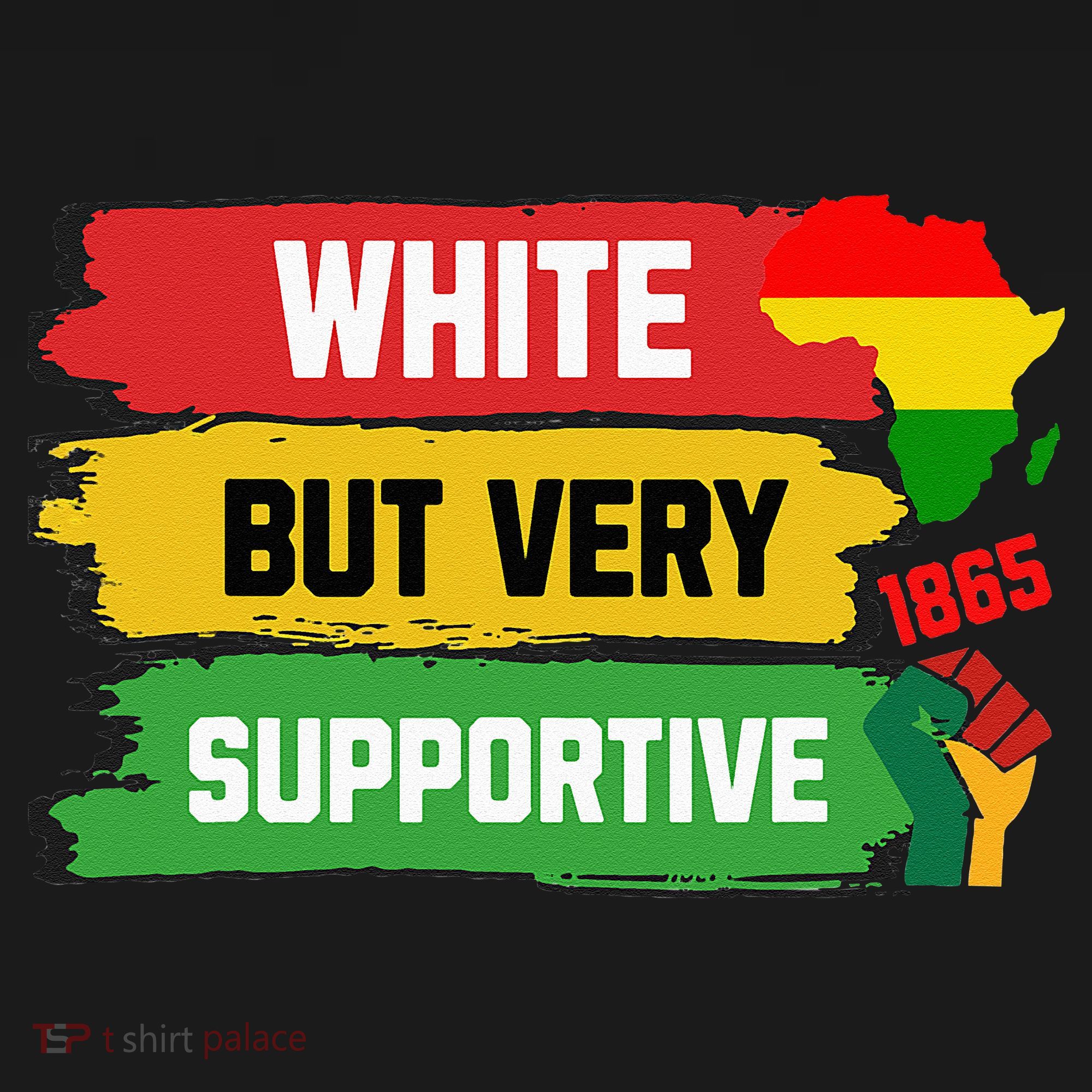 White But Supportive Ally Black History Month Juneteenth Doggie Tank
