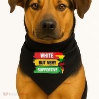 White But Supportive Ally Black History Month Juneteenth USA-Made Doggie Bandana thumb 1