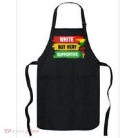 White But Supportive Ally Black History Month Juneteenth Apron thumb 0