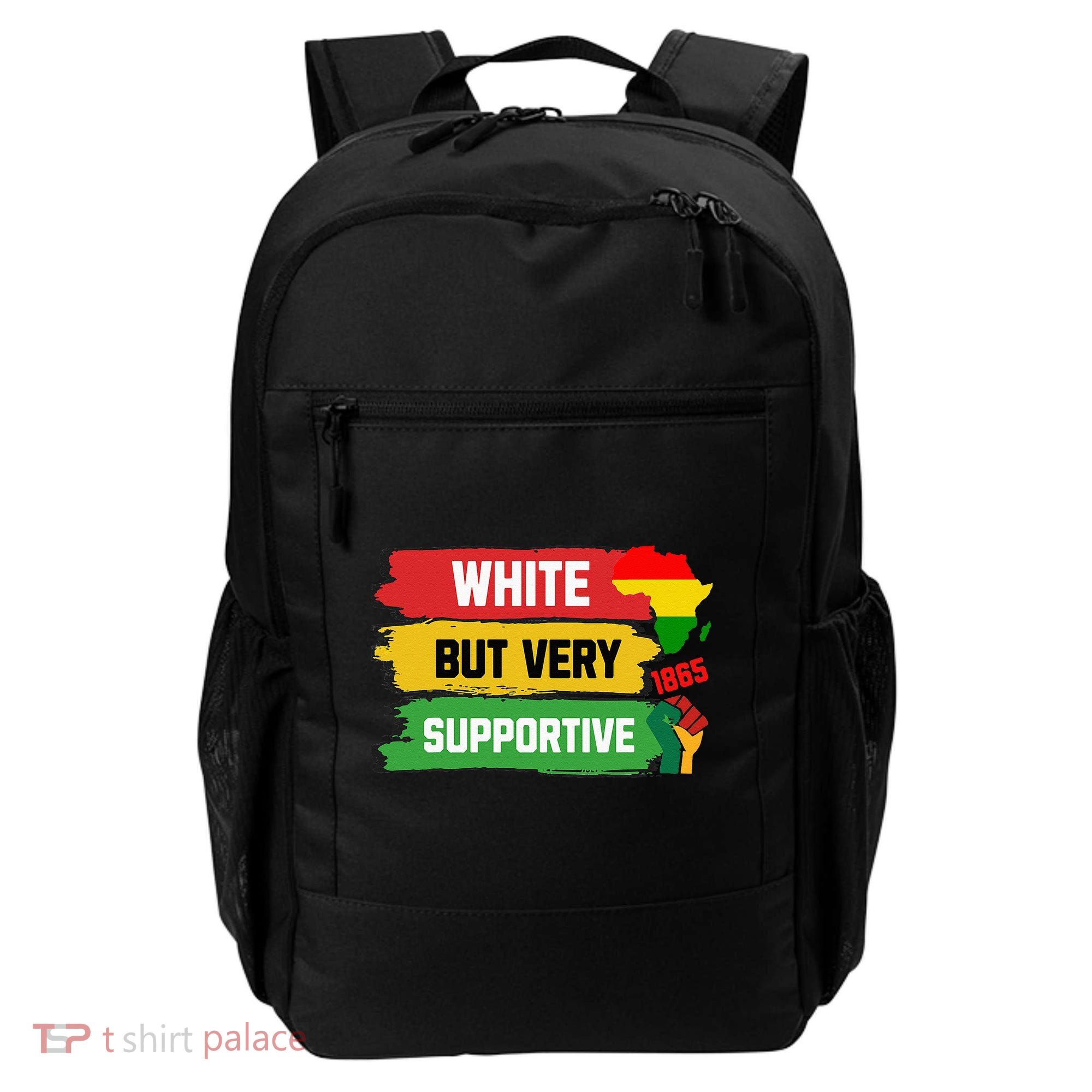 White But Supportive Ally Black History Month Juneteenth Backpack