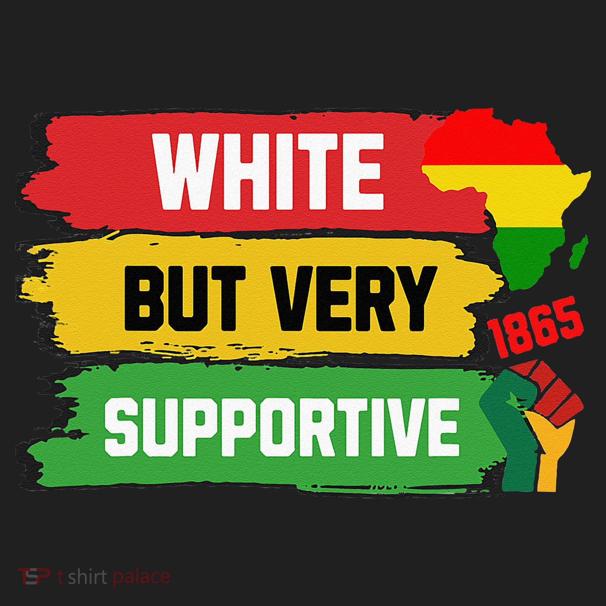 White But Supportive Ally Black History Month Juneteenth Beanie