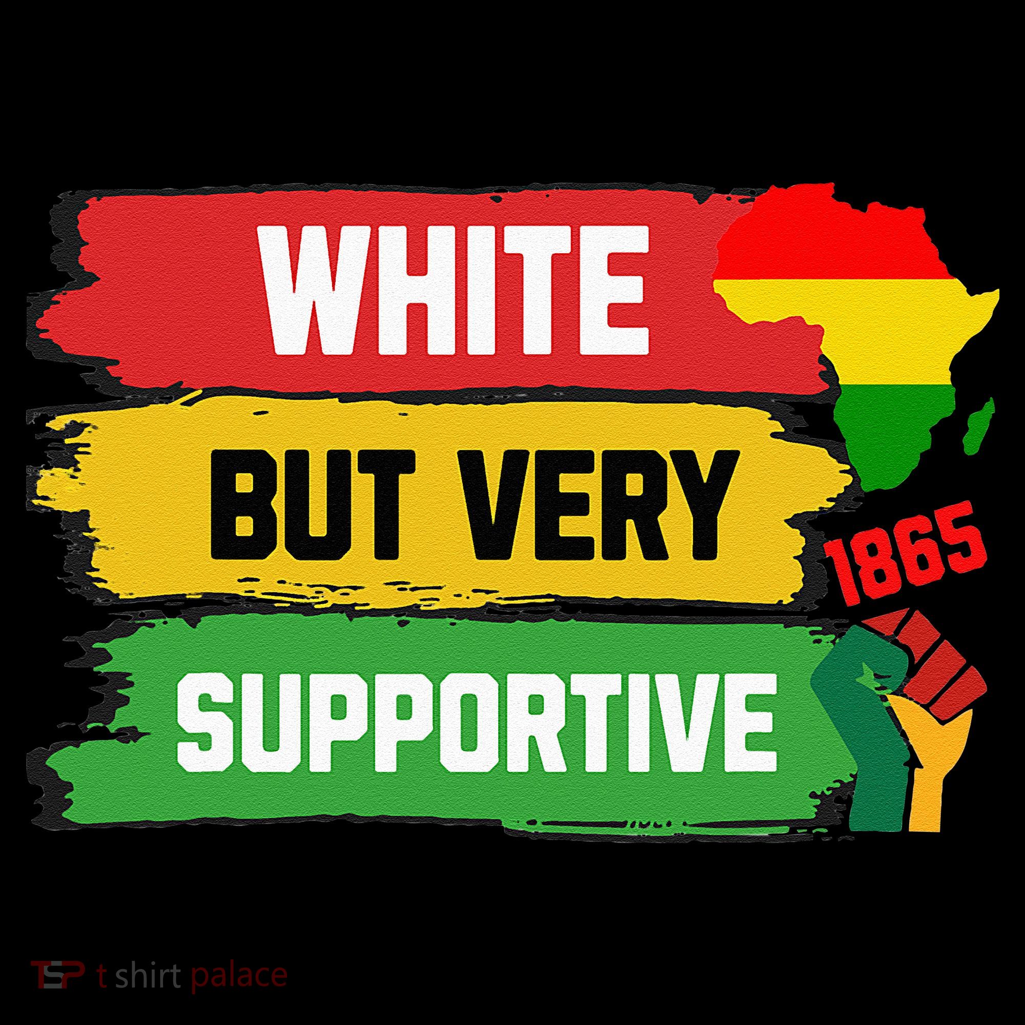 White But Supportive Ally Black History Month Juneteenth Women's Hoodie