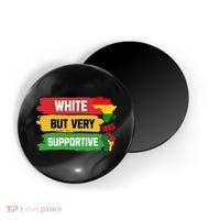 White But Supportive Ally Black History Month Juneteenth Magnet thumb 0