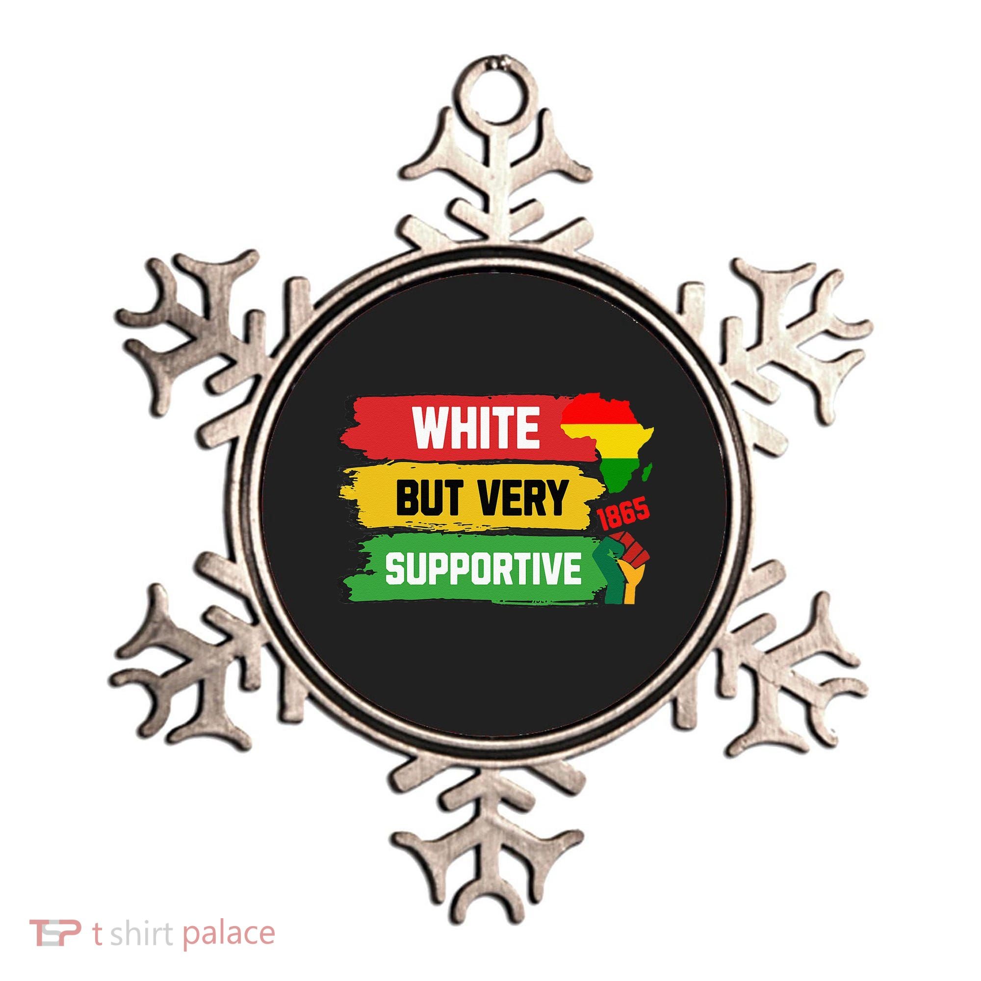 White But Supportive Ally Black History Month Juneteenth Ornament